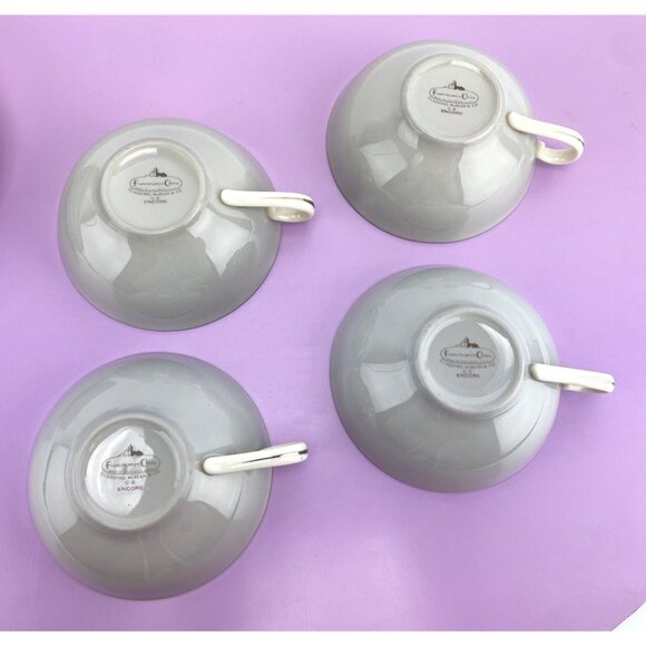 Vintage 50s cups and saucers set, Encore Franciscan fine china, tea for 2 - Picture 7 of 10